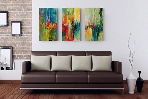 Подборка модульных картин в интерьере. 02