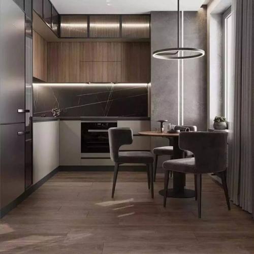 В интерьере этой кухни - гостиной площадью 27 кв. 03