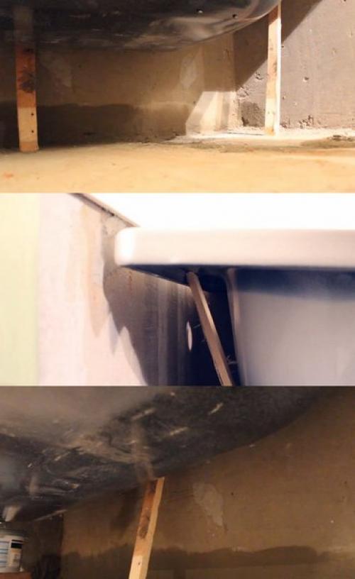 Установка чугунной ванны своими руками. 01