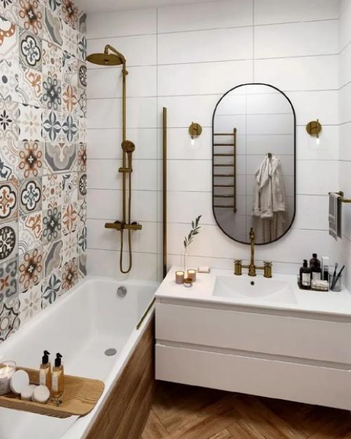 Очаровательная, нежная ванная комната. 01