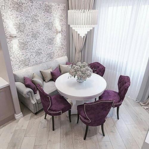 Стильный дизайн - проект кухни - гостиной в современной классике. 02