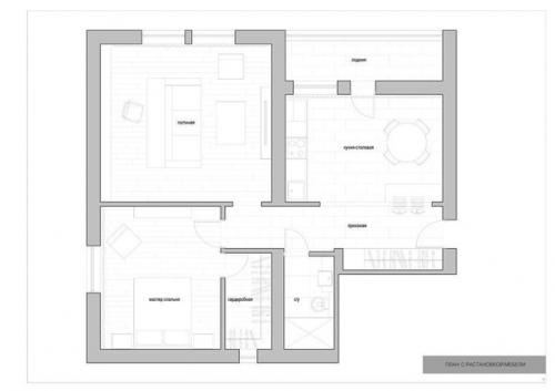 60 квадратных метров для холостяка. 06