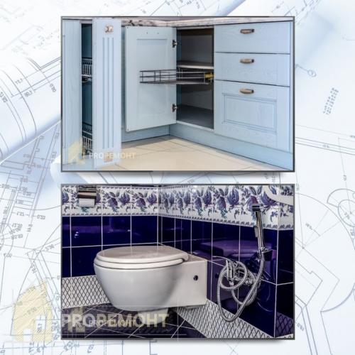 Красивая кухня и очень эффектный санузел после ремонта. 04