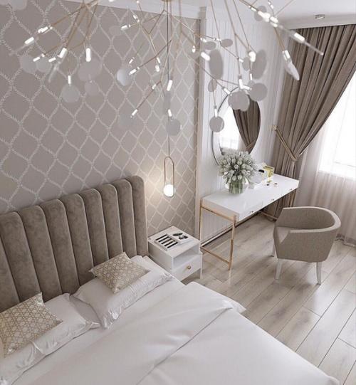 Очень красивый и уютный дизайн - проект спальни. 01