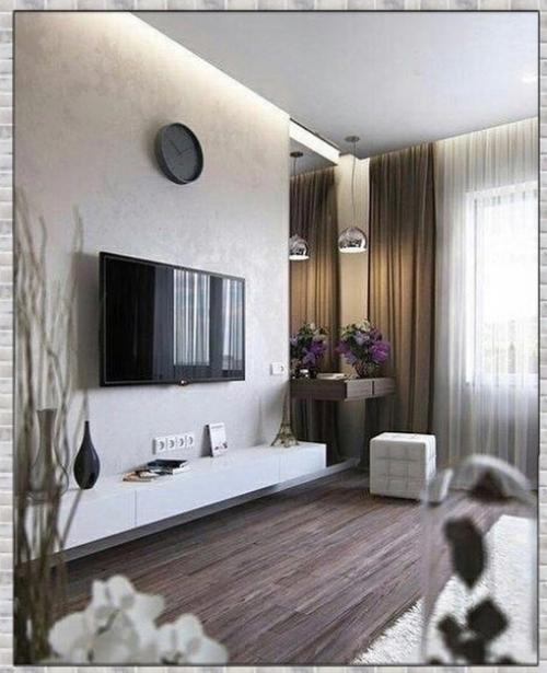 Стильные варианты. Оформления тв - зоны. 08