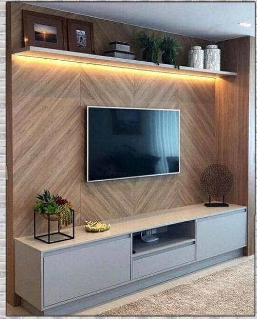 Стильные варианты. Оформления тв - зоны. 09