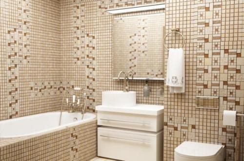 Что если оформить ванную комнату не плиткой, а мозаикой? 01