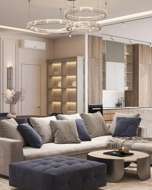 Интерьер загородного дома для постоянного проживания. 01