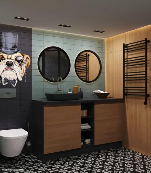 Дизайн - проект двухуровневой квартиры в стиле лофт для холостяка. 06