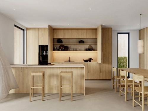 Проект дома для любителей минимализма и натурального дерева. 01