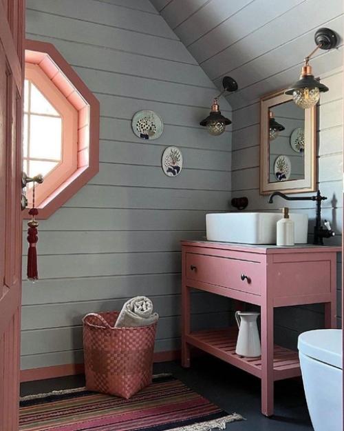 Ванная комната на мансарде. 01