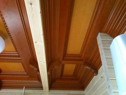 Еще одна наша работа кессонные потолки различного вида были изготовлены и смонтированы в верхнем услоне. 07