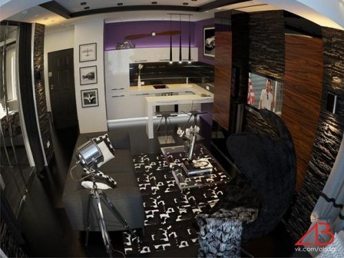 Холостяцкие апартаменты 1 к. кв. 01