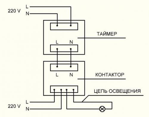 Схема подключения фотореле для уличного освещения. 06 Схема подключения фотореле для уличного освещения. 06