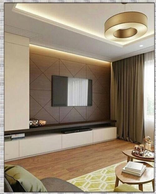 Стильные варианты. Оформления тв - зоны. 07