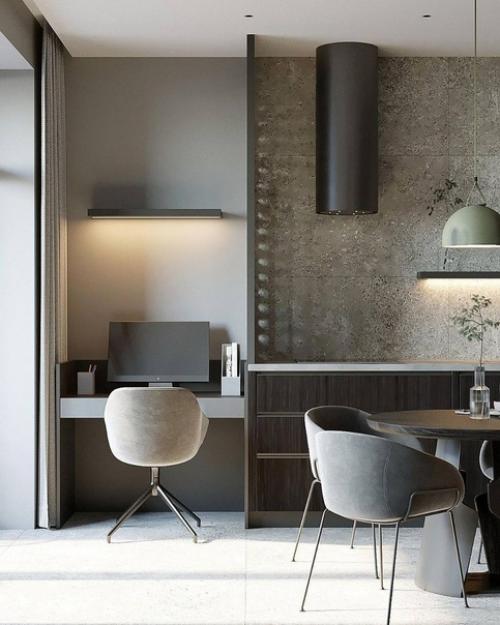 Интерьер квартиры в серых и бежевых тонах. 05