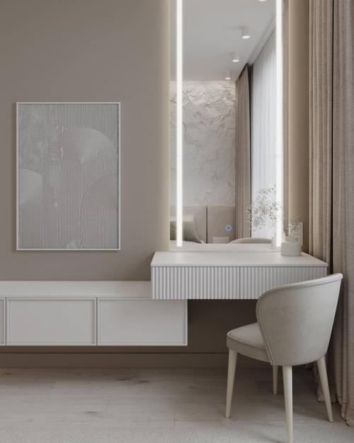 Вдохновляющая спальня в светло-бежевых тонах! 05