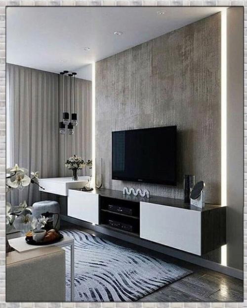 Стильные варианты. Оформления тв - зоны. 05