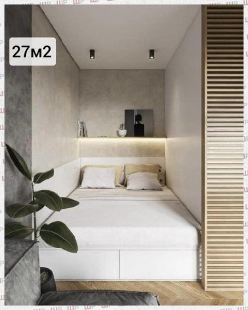 Проект квартиры - студии 27 кв. 07