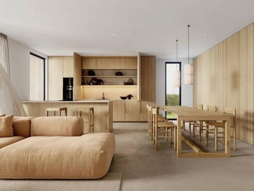 Проект дома для любителей минимализма и натурального дерева. 05