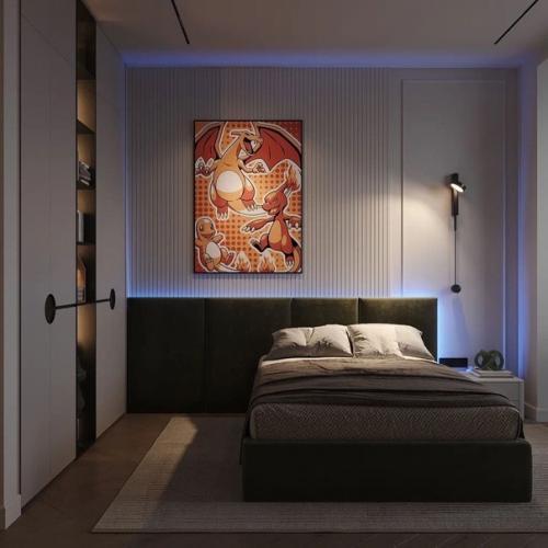 Интерьер стильной, современной и крутой комнаты для подростка. 02