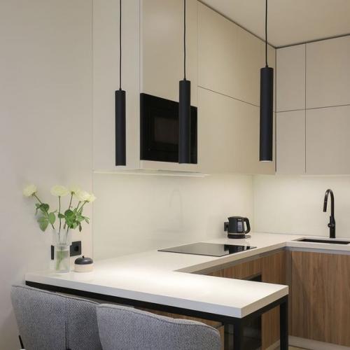 Нежная кухня для дизайнерской квартиры. 01