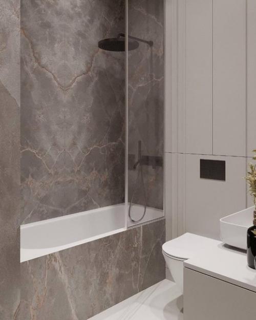 В этой ванной комнате царит благородная атмосфера. 04