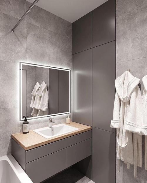 А какую ванную комнаты вы бы выбрали из этих двух? 02