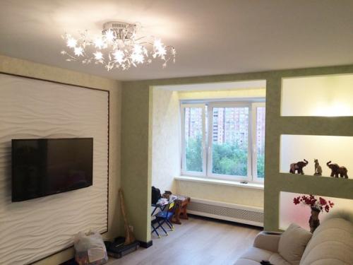 Сделали ремонт большой комнаты 18 кв. 06