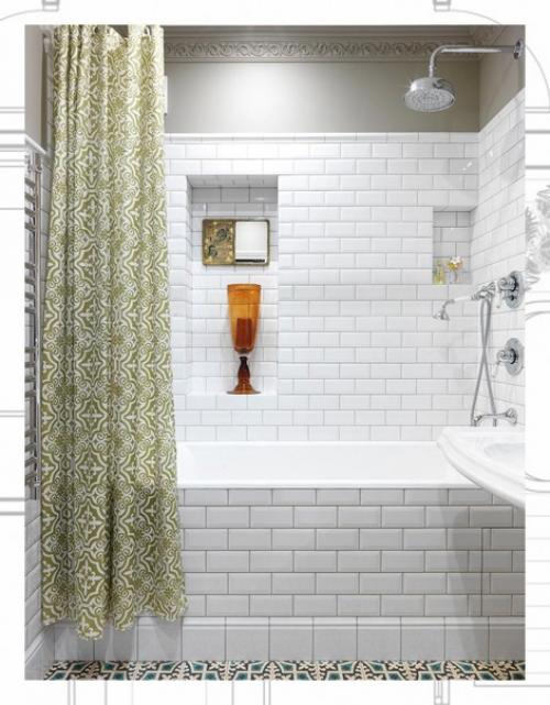 Ванная омната в стиле нео ласси из проекта квартиры, площадью 45 м 2, в ЖК богородский, Москва. 02