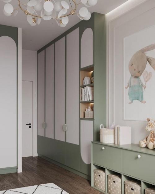 Красивый и нежный дизайн - проект детской комнаты. 04