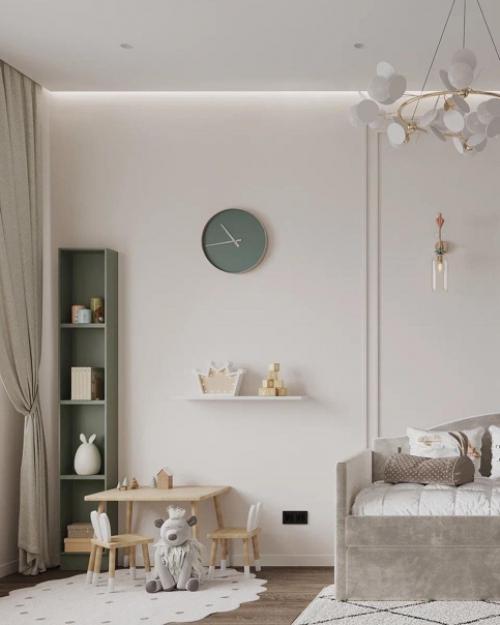 Красивый и нежный дизайн - проект детской комнаты. 06