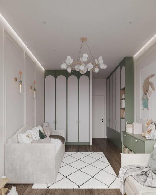 Красивый и нежный дизайн - проект детской комнаты. 05