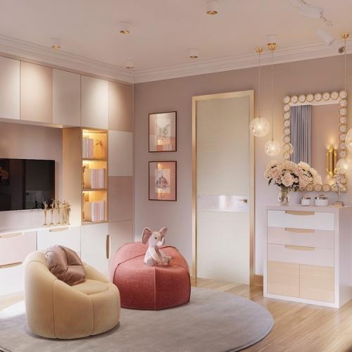 Игровая комната для двух маленьких принцесс. 01