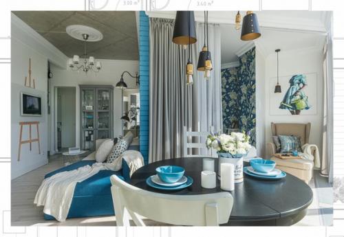 Квартира с диагональными стенами. 04