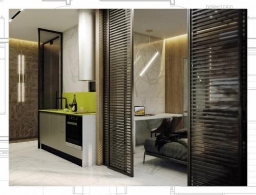 Стильная уютная квартира в Сочи, площадью 30 кв. 03