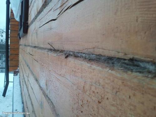 Как конопатить сруб. 05