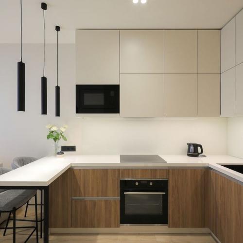 Нежная кухня для дизайнерской квартиры. 02