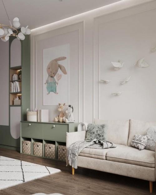 Красивый и нежный дизайн - проект детской комнаты. 02