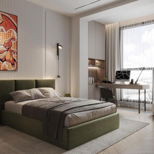 Интерьер стильной, современной и крутой комнаты для подростка. 07