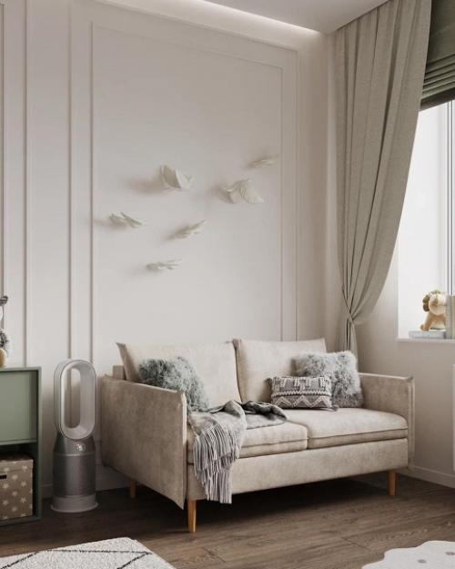 Красивый и нежный дизайн - проект детской комнаты. 01