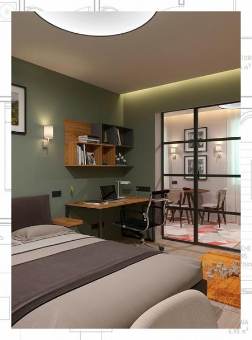 Благодаря грамотной перепланировке и зонированию, получается добиться по-настоящему комфортного и красивого дизайна квартиры 45 кв. 01