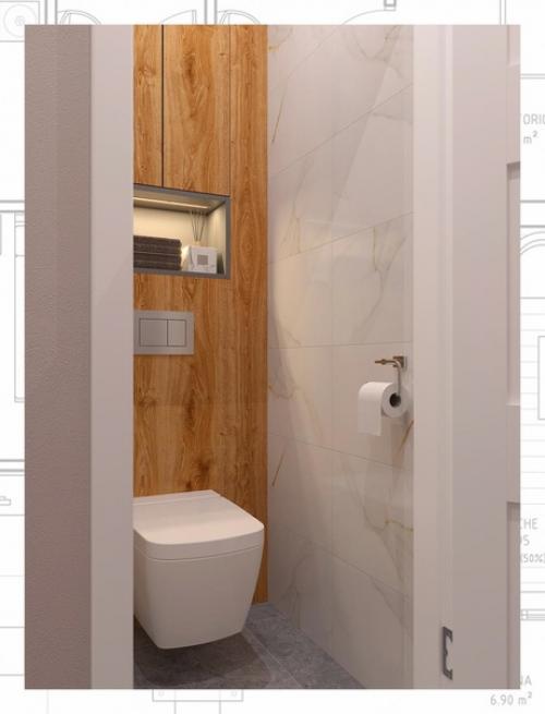 Благодаря грамотной перепланировке и зонированию, получается добиться по-настоящему комфортного и красивого дизайна квартиры 45 кв. 09