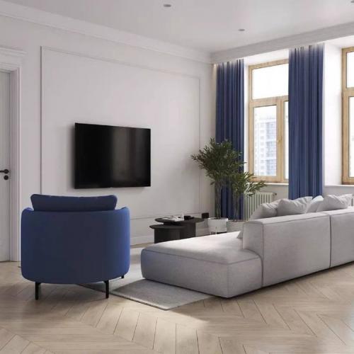 В этой кухне - гостиной, площадью 26 квадратных метров, 3 окна, что делает комнату светлой и просторной. 05