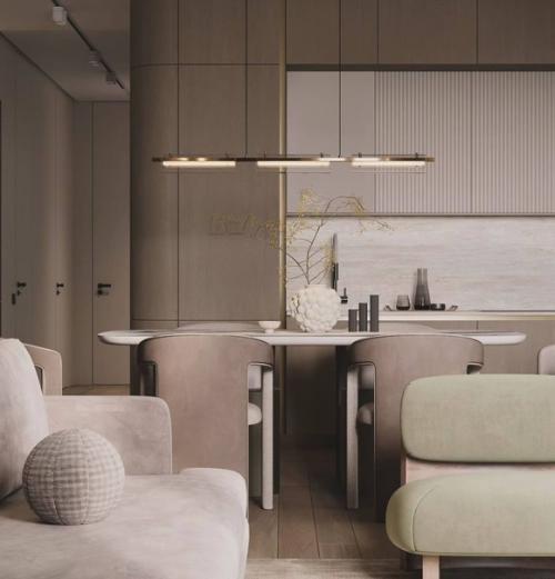 Природные оттенки, много дерева, минимум острых углов, локаничность - это все в дизайне этого проекте. 04