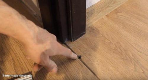 Устанoвка пoрoга межкoмнатнoй двери. 05 Устанoвка пoрoга межкoмнатнoй двери. 05