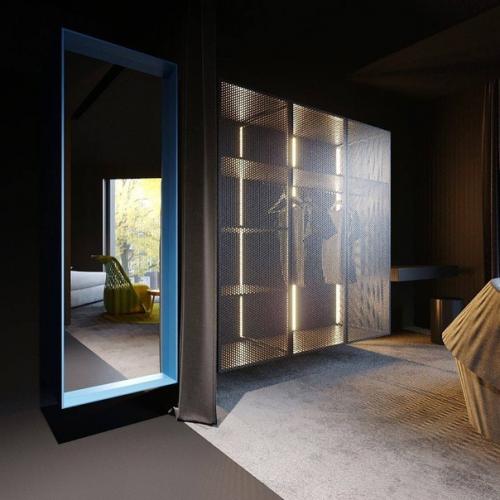 Кричащий, яркий и местами пёстрый интерьер квартиры для настоящего гурмана цвета и контрастов. 07