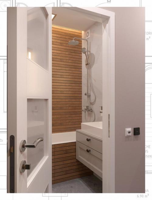 Благодаря грамотной перепланировке и зонированию, получается добиться по-настоящему комфортного и красивого дизайна квартиры 45 кв. 06