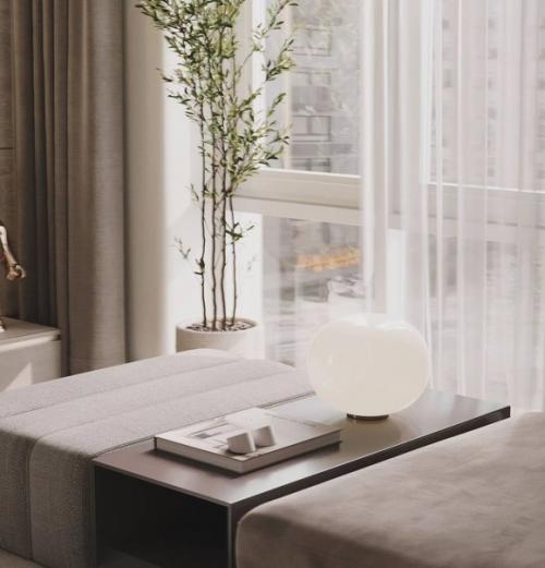 Природные оттенки, много дерева, минимум острых углов, локаничность - это все в дизайне этого проекте. 06