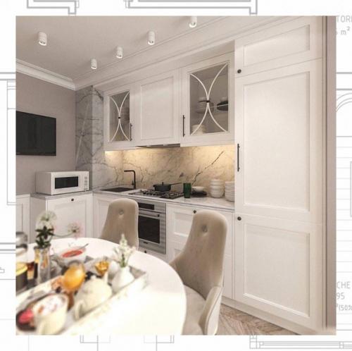 Для дизайна евродвухкомнатной квартиры отлично подходит классический вариант. 08